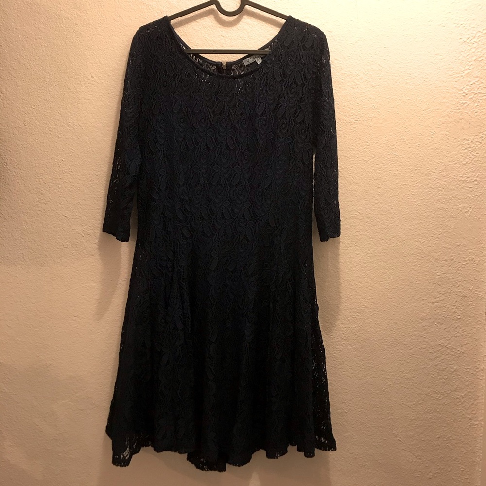 Navy blue lace dress